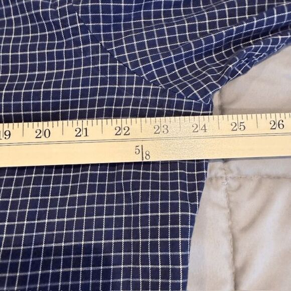 Ralph Lauren Classic Fit Men's Button Down Navy White Windowpane Size Large - Picture 8 of 11